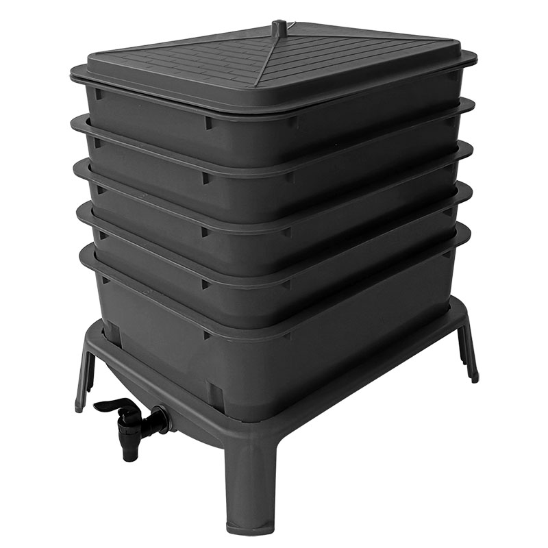 Commercial Kitchen Bin - Composter per Vermicompostaggio a 5 Vassoi