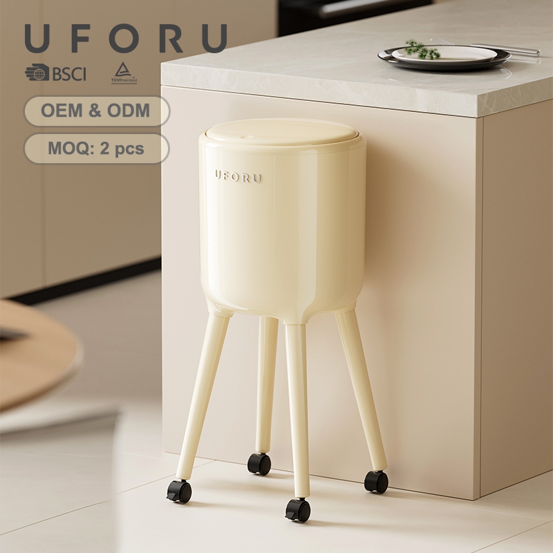 Commercial Kitchen Bin - UFORU Cestino Alto con Ruote, Design